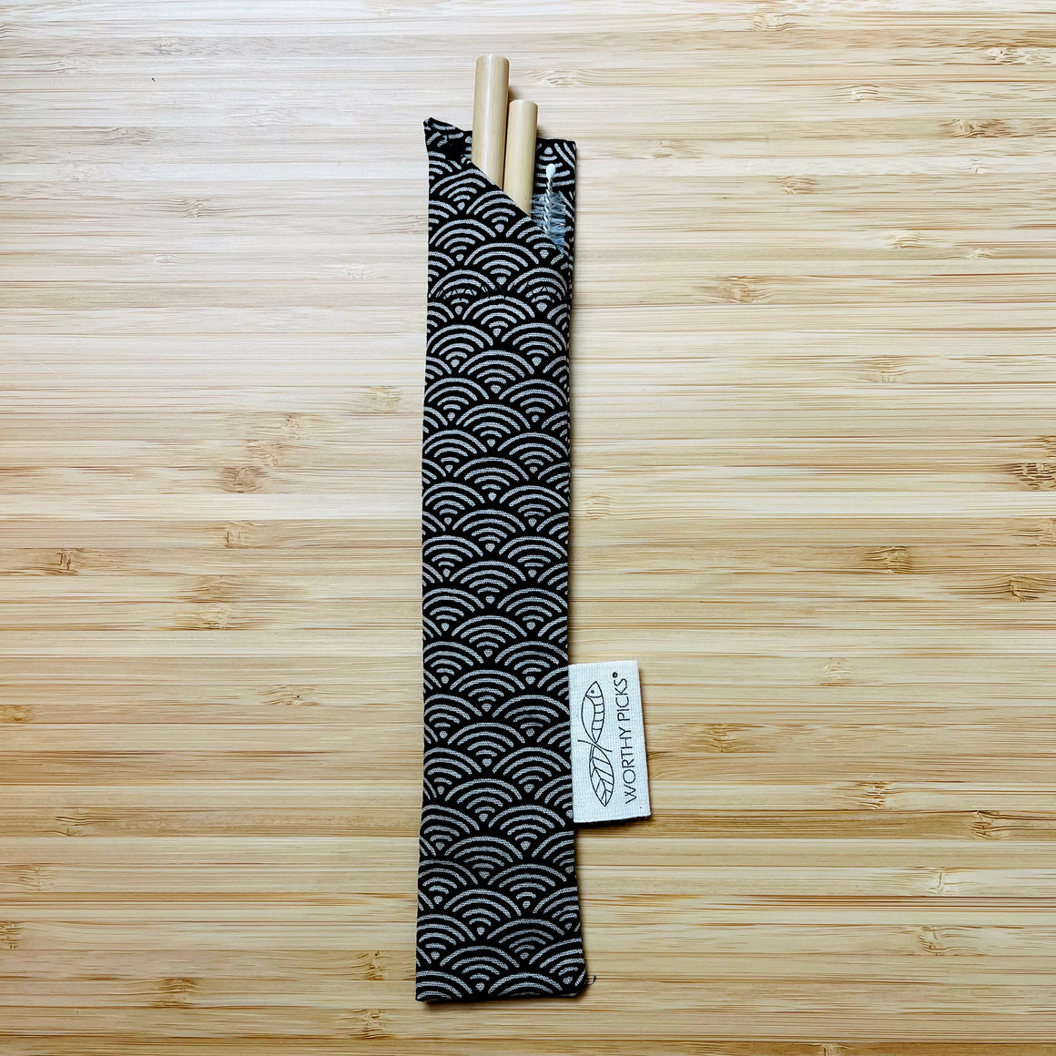 Bamboo Straws in custom sleeve
